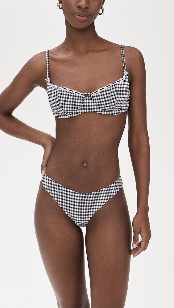 Frankies Bikinis Catalina Seersucker Gingham Bottoms | Shopbop Product Image