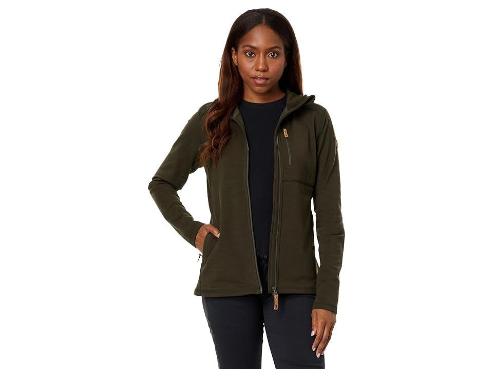 Fjallraven Women's Keb Fleece Hoodie Black Product Image