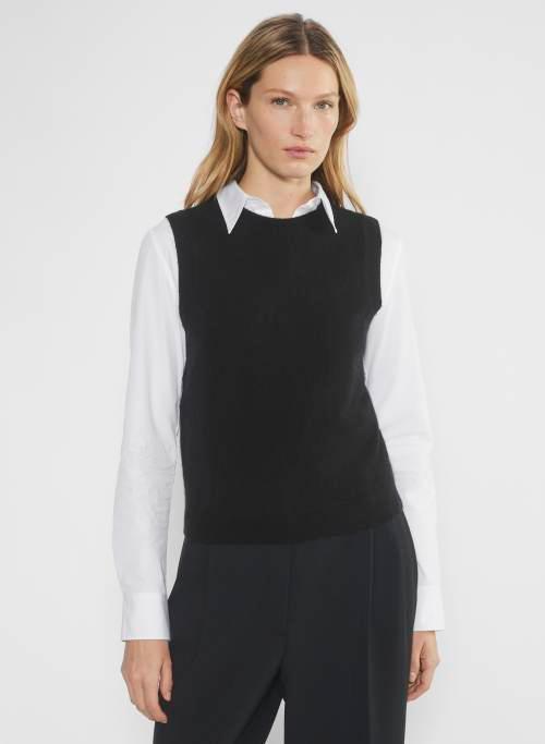 bare cashmere crew sweater vest Product Image