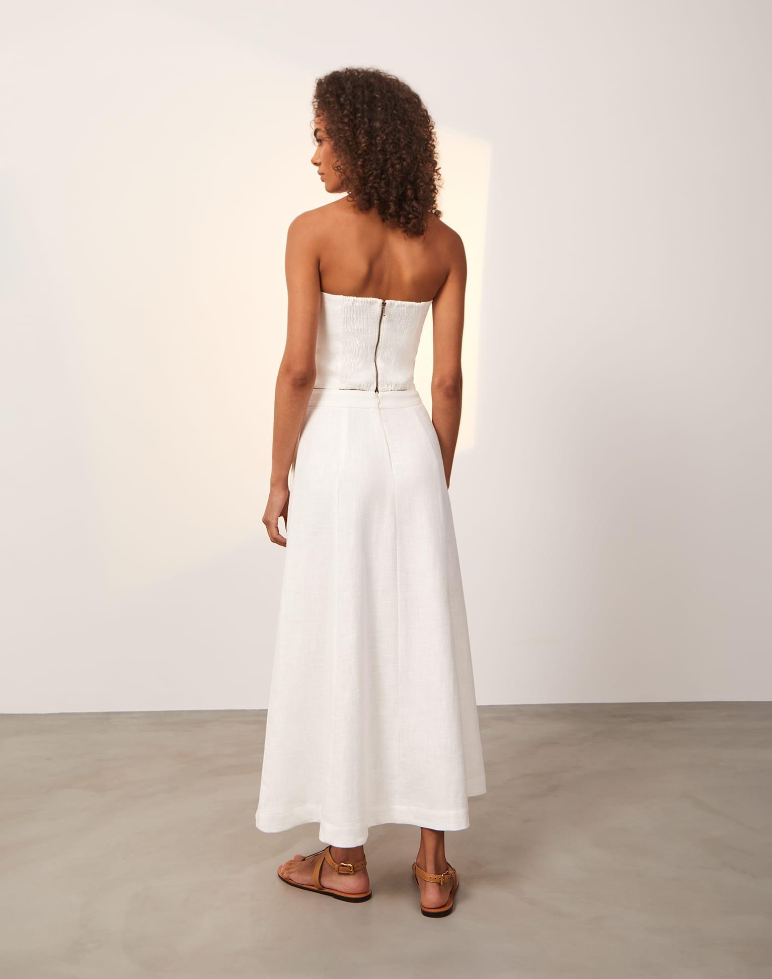 Tiana Long Skirt - Off White Product Image