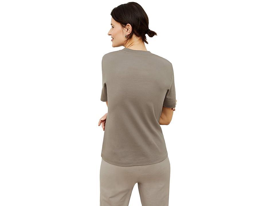 M.M.LaFleur Leslie T-Shirt - Compact Cotton (Pebble) Women's Clothing Product Image