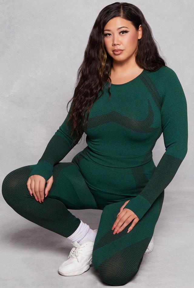 Womens Plus Size Seamless Color Block Active Top Product Image