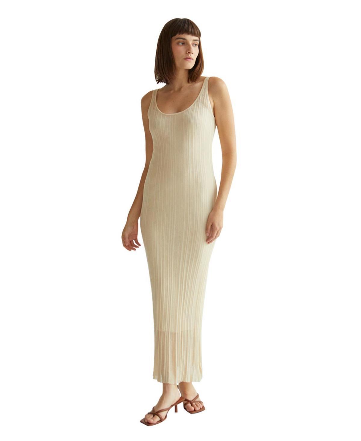 Crescent Womens Emberly Semi Sheer Ribbed Maxi Dress Product Image