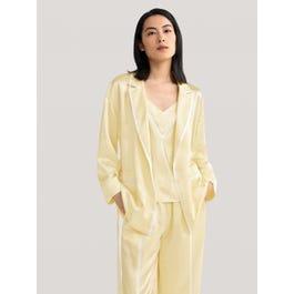 Gold Cocoon Lapel Collar Silk Robe Product Image