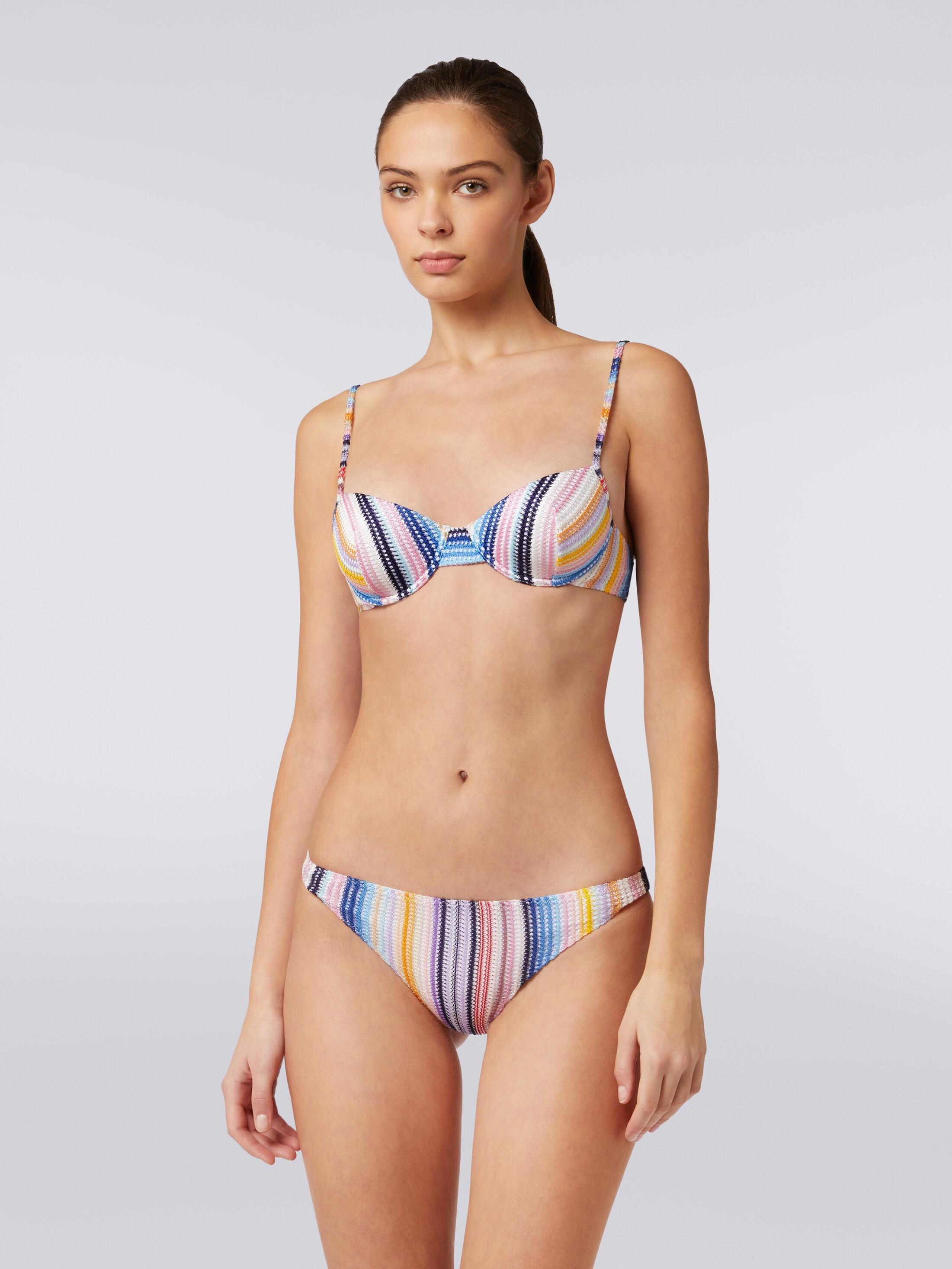 Bikini in striped viscose knit Product Image