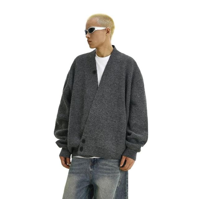 V-Neck Plain Wrap Cardigan Product Image