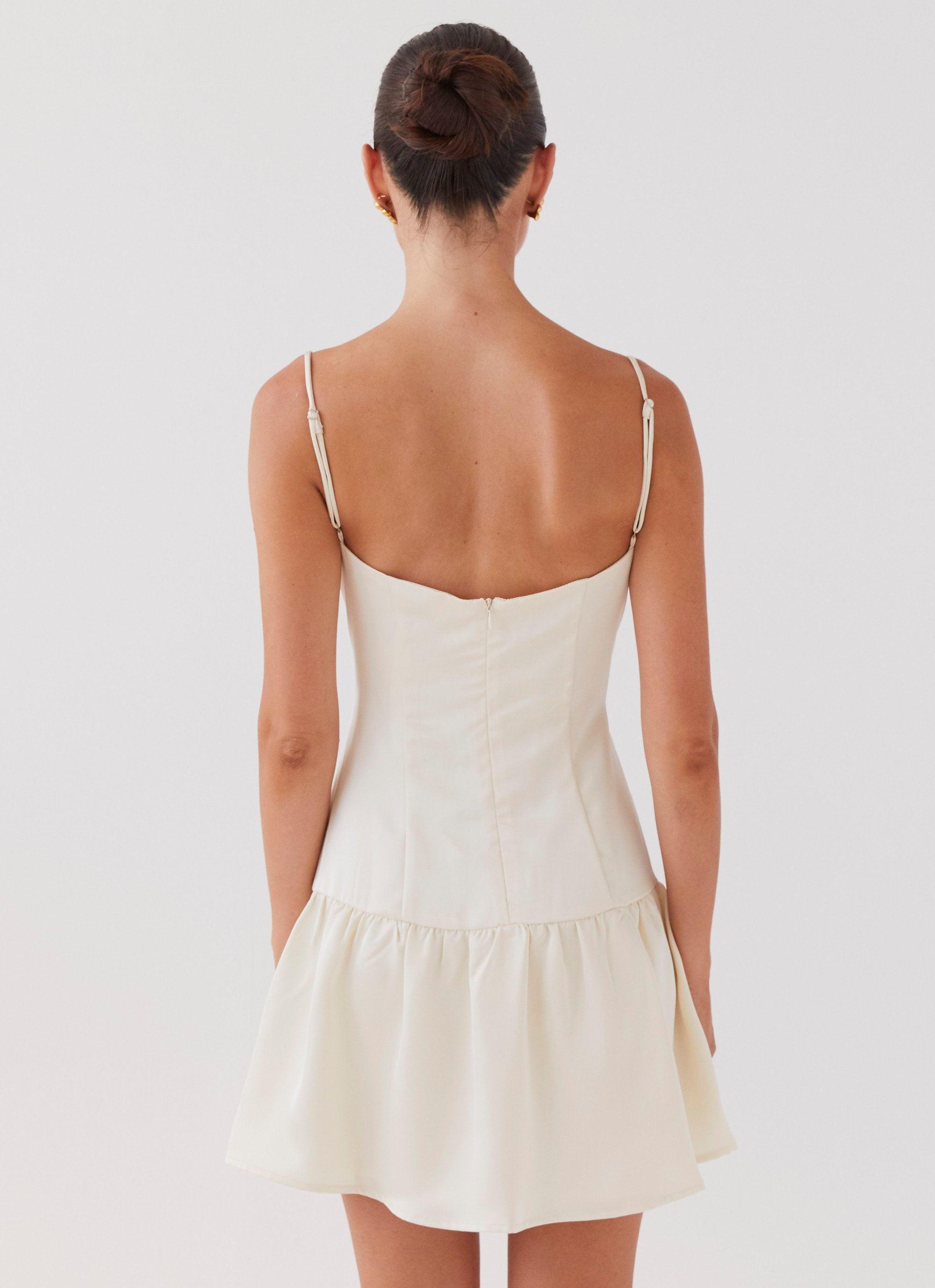 Take A Chance Bustier Mini Dress - Ivory Product Image