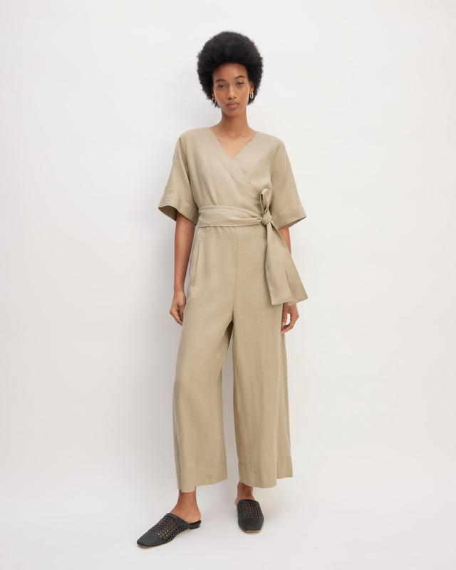 The Linen Cross-Front Jumpsuit Product Image