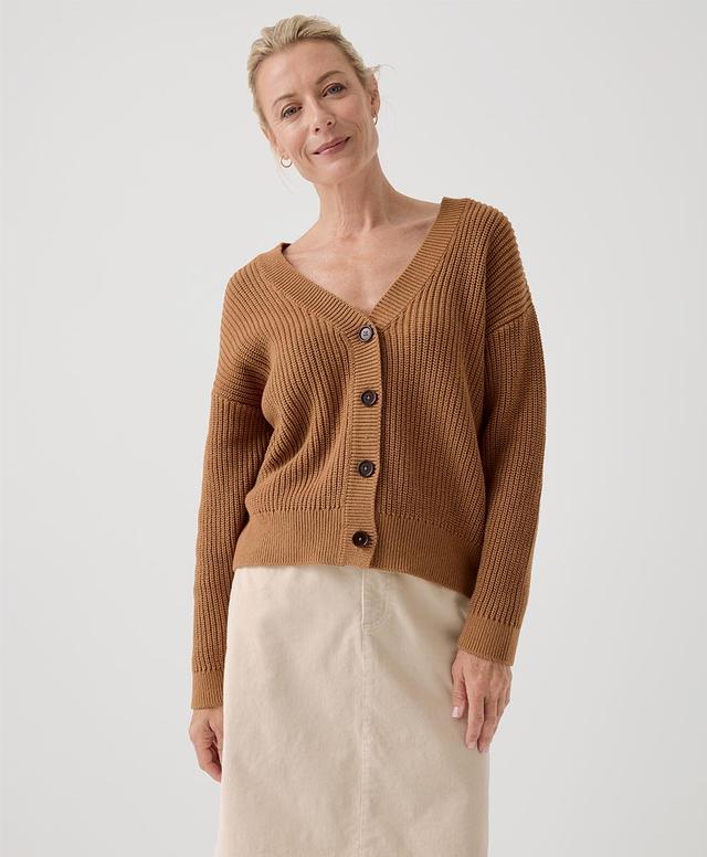 Womens Luxe Knit Cropped Cardigan L Product Image