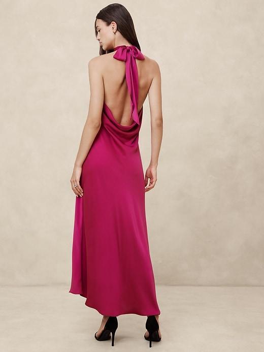 Silky Open-Back Maxi Dress Product Image