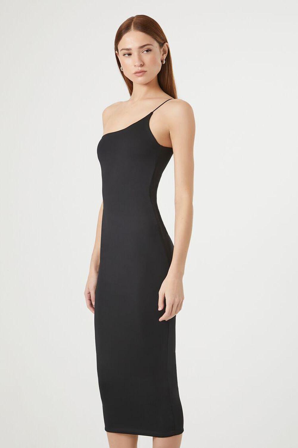 Contour Sculpt One-Shoulder Midi Dress | Forever 21 Product Image