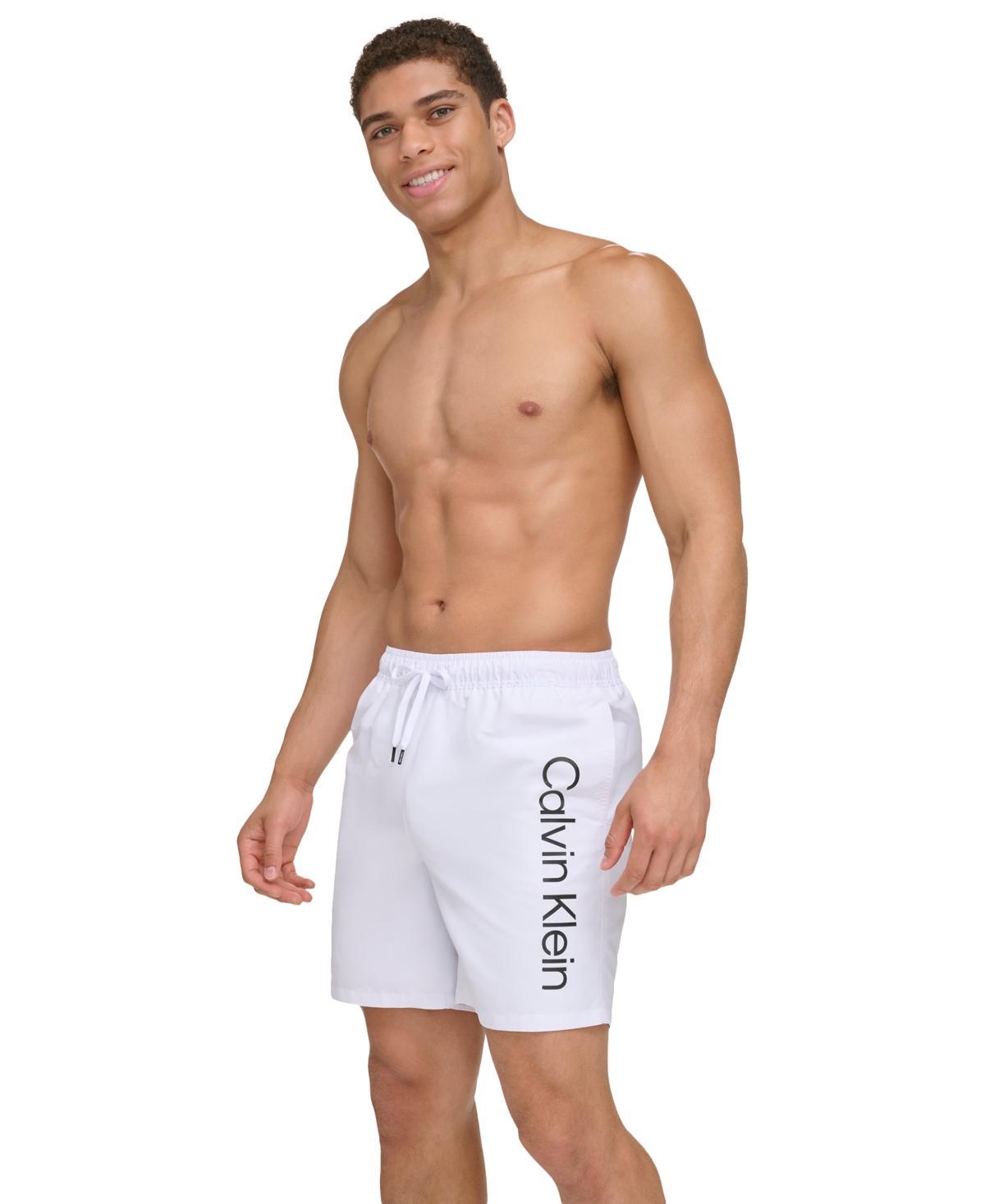 Calvin Klein Mens Core Logo-Print 7 Volley Swim Trunks, Created For Macys Product Image