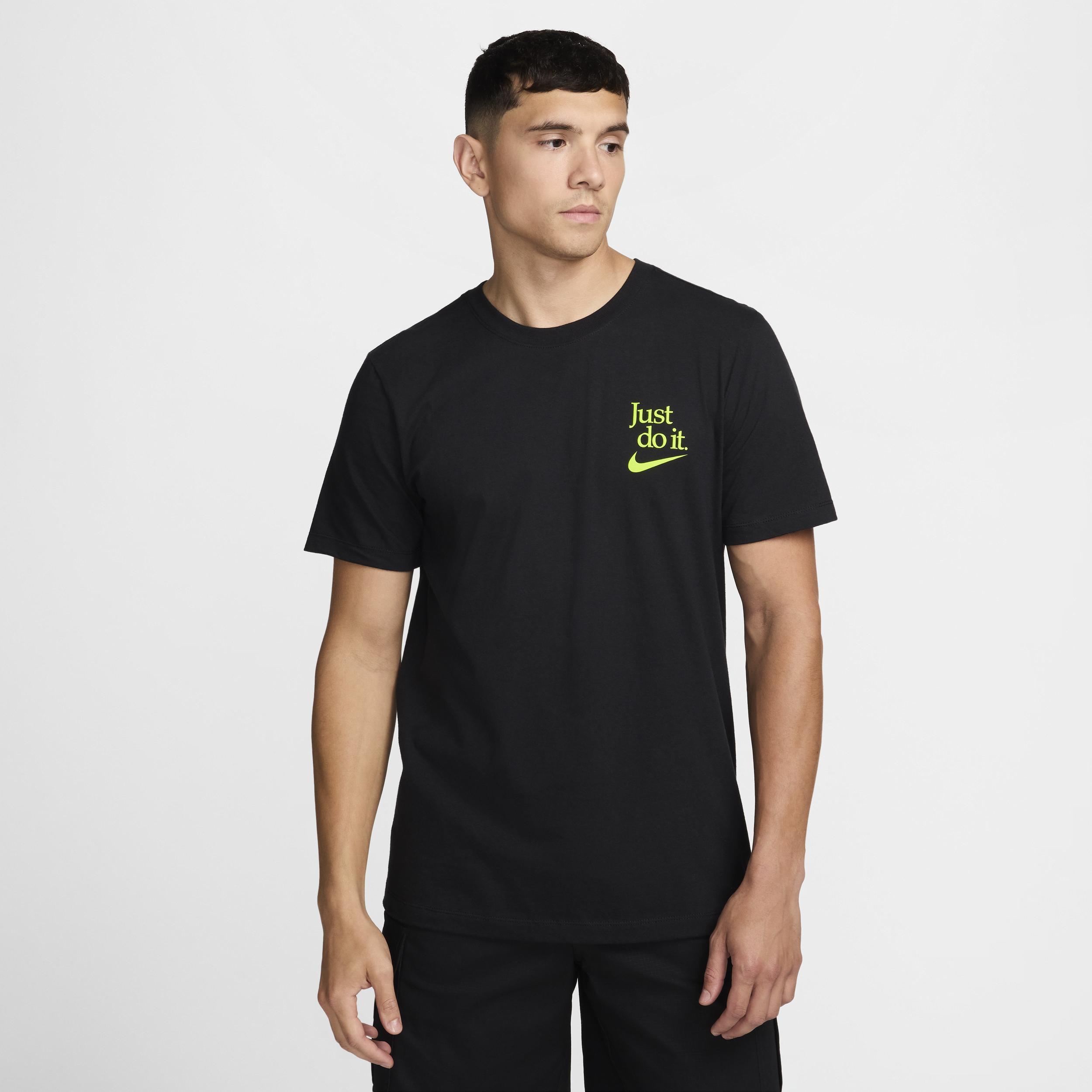 Nike Mens Nike NSW Win Quietly T-Shirt - Mens Black/Yellow Product Image