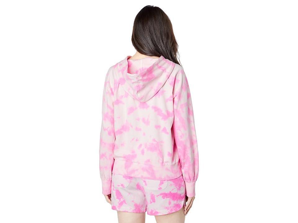 Lilly Pulitzer Laurian Hoodie (Plumeria Pink Sun Splash Tie-Dye) Women's Clothing Product Image