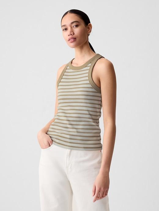 Modern Rib Halter Tank Top Product Image