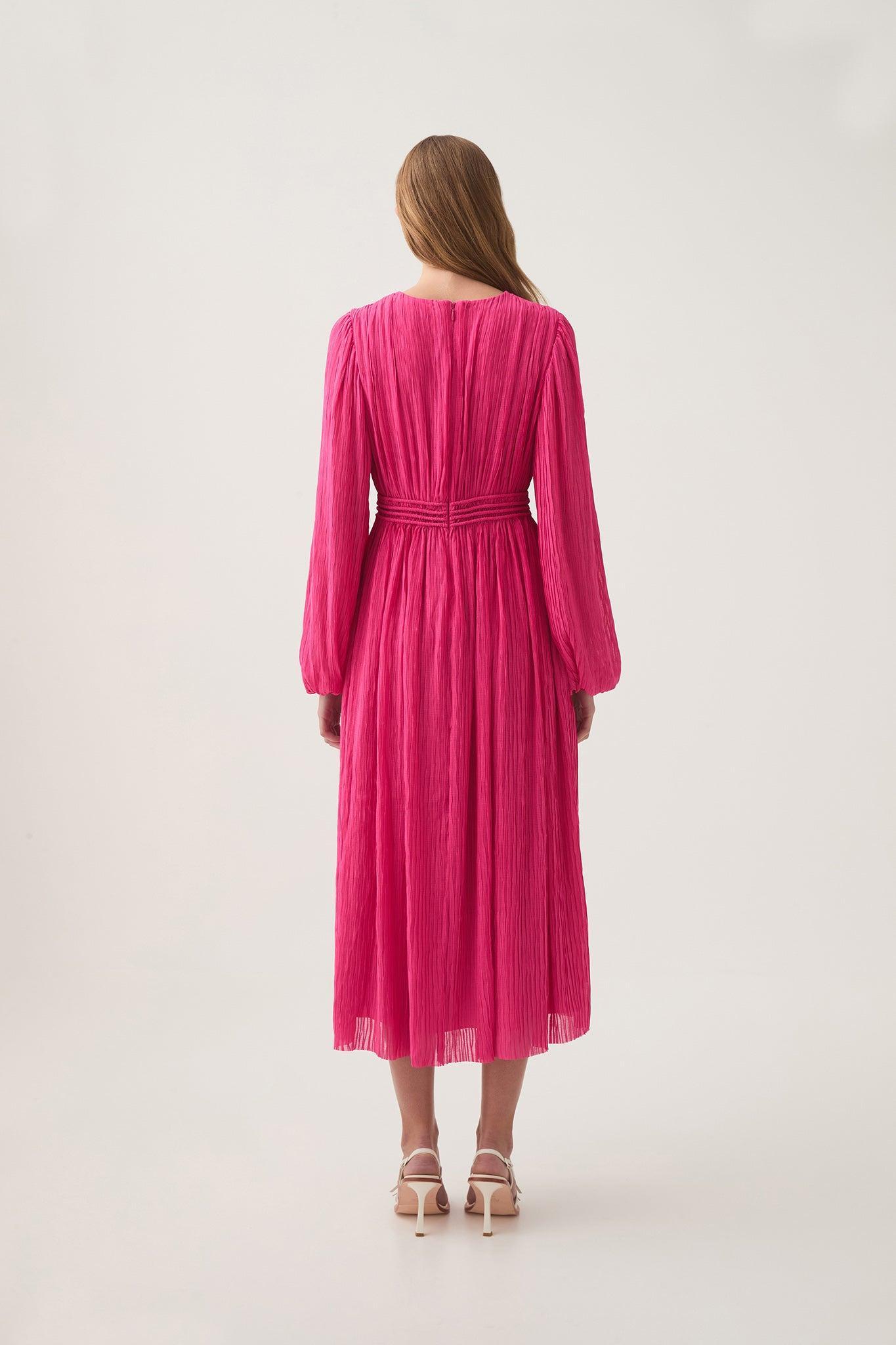 Genevieve Pleated Midi Dress Product Image