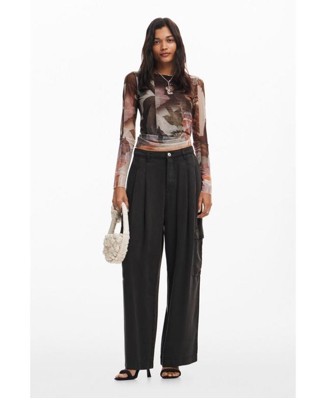 Desigual Womens Fluid cargo pants Product Image