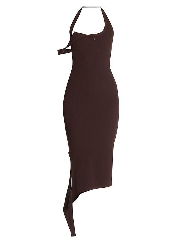 Womens Undressed Asymmetric Halter Midi-Dress Product Image