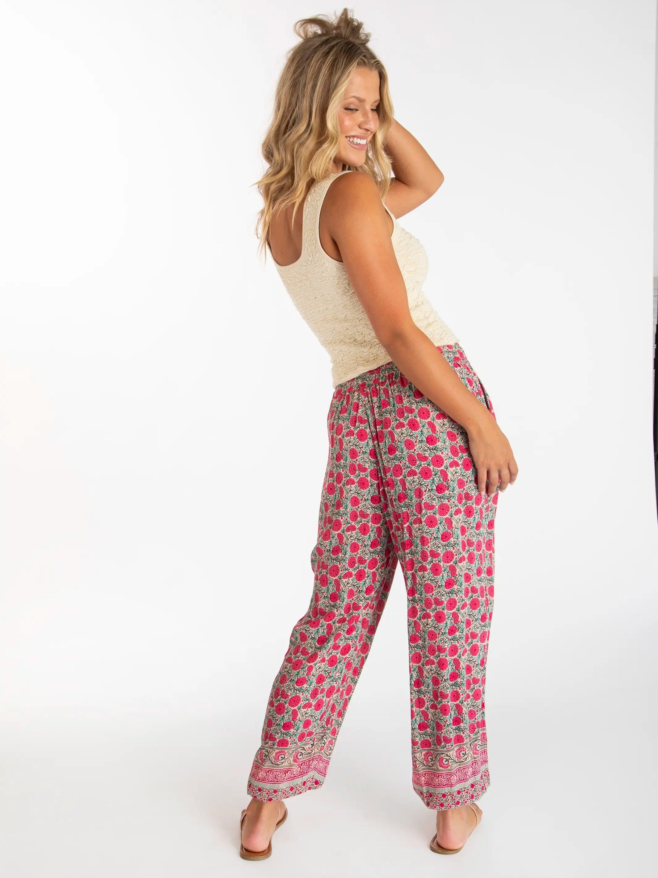 Allison Pant - Pink Puff Floral Product Image