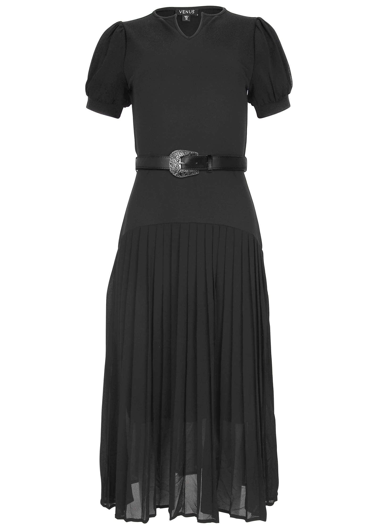 Belted Maxi Dress - Black Product Image