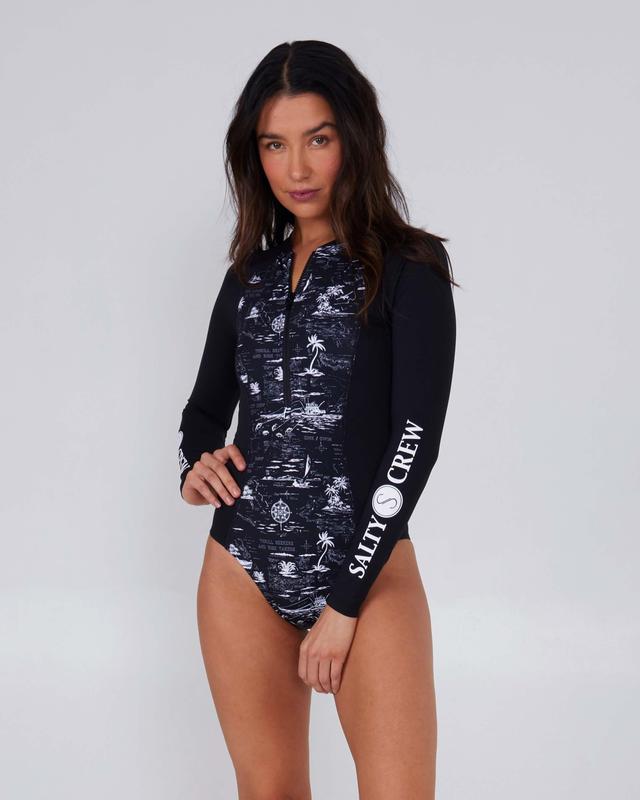 Deep Sea One Piece Rashguard - Black Product Image