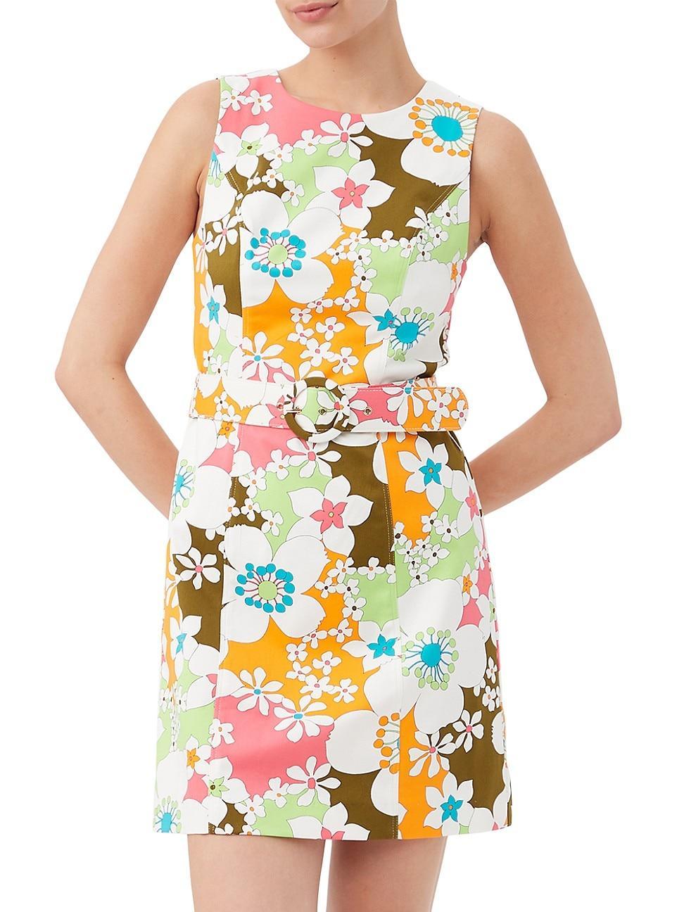 Womens Darlene Floral Print Sleeveless Minidress Product Image