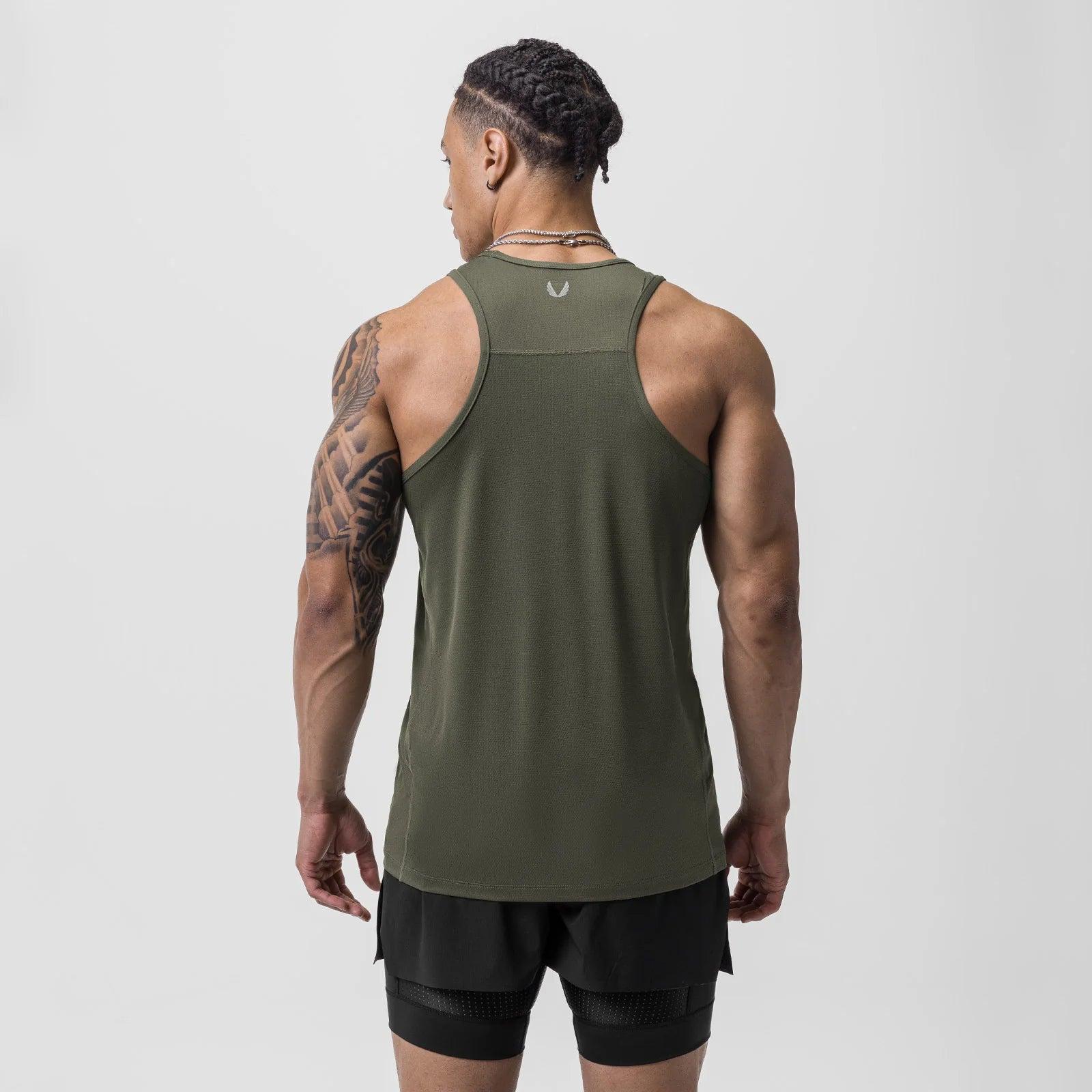 0754. AeroSilver® Training Singlet - Olive Product Image