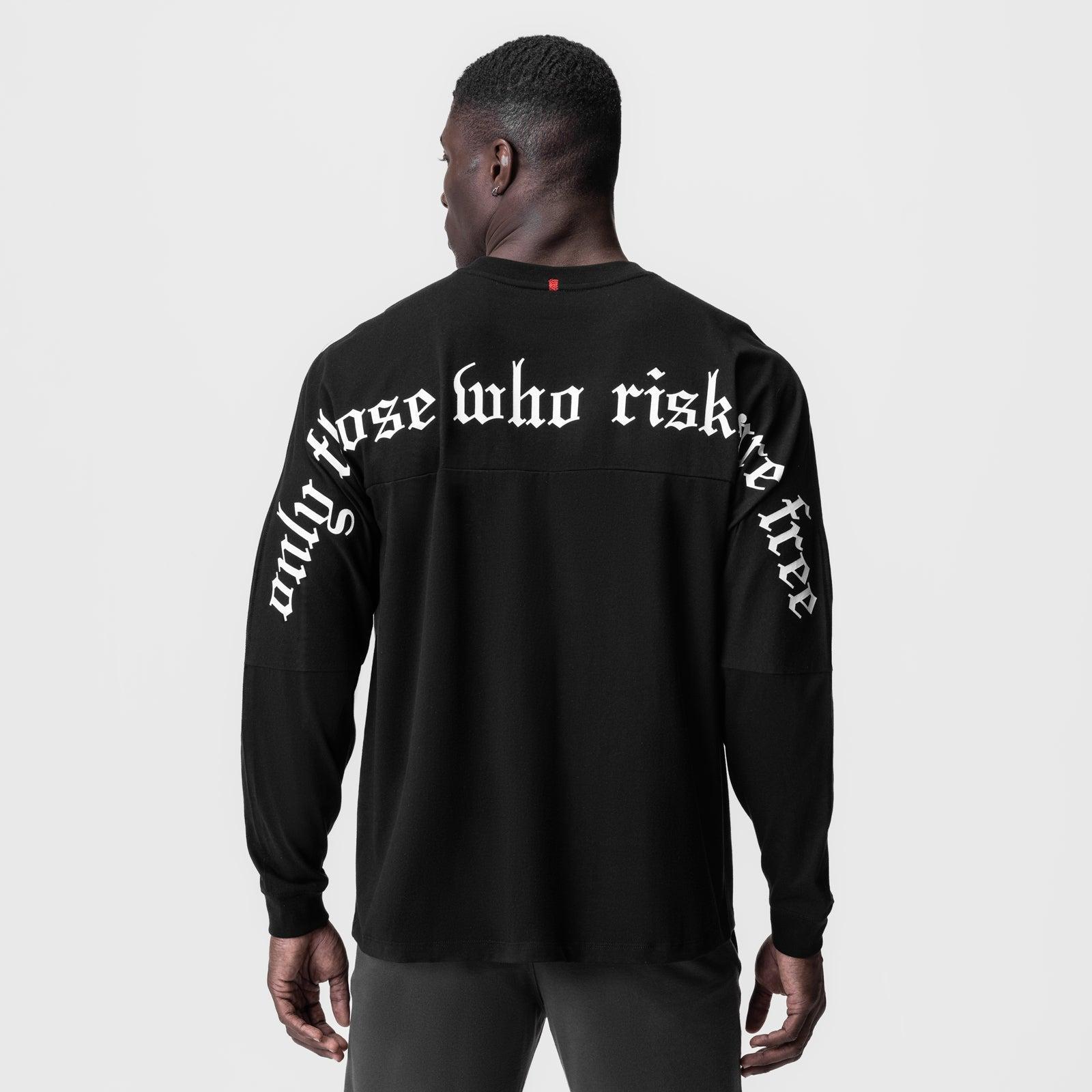 0851. Tech Essential™ Relaxed Long Sleeve  -  Black/White "OTWR" Product Image