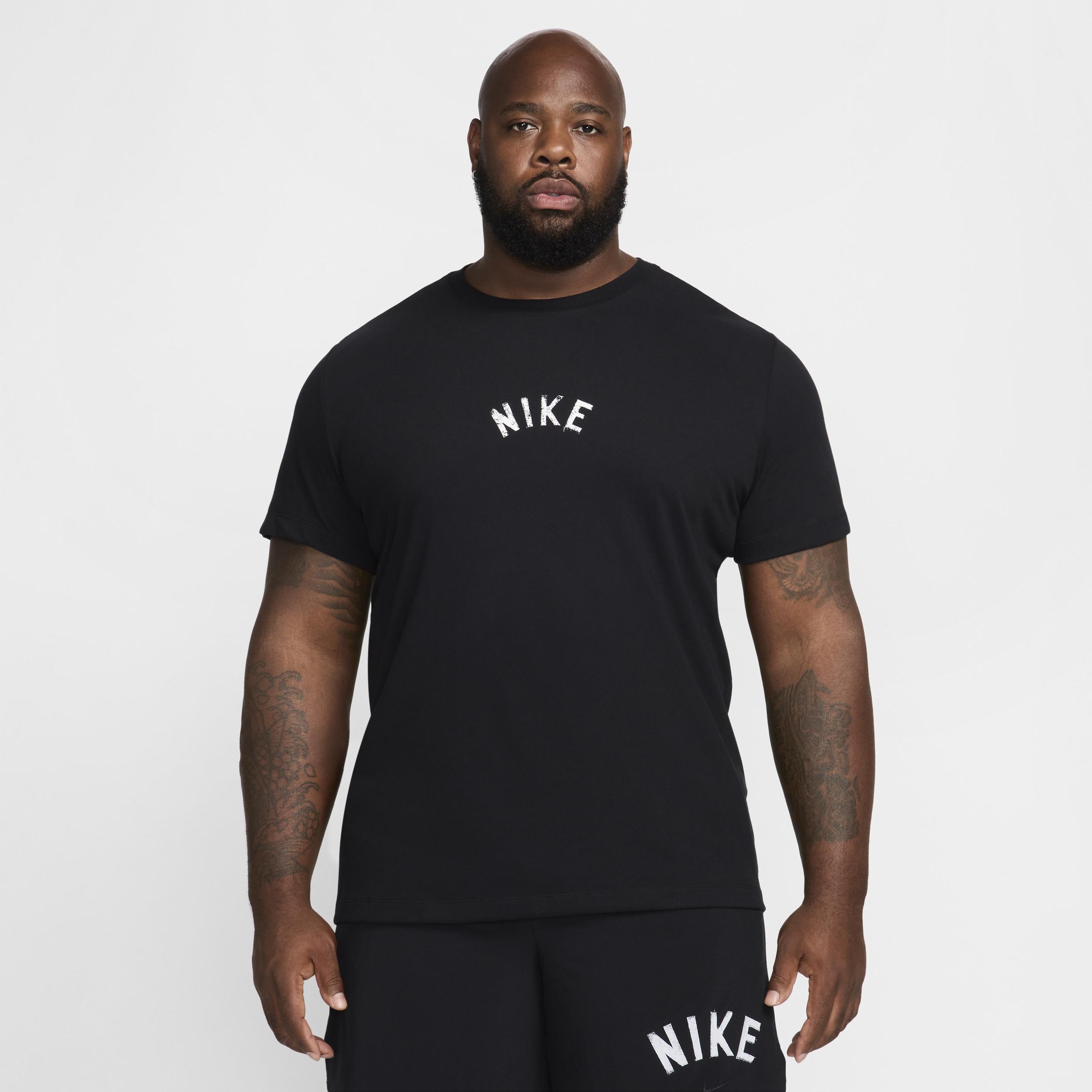 Nike Mens Nike Dri-FIT Swoosh 2 T-Shirt - Mens Black/White Product Image