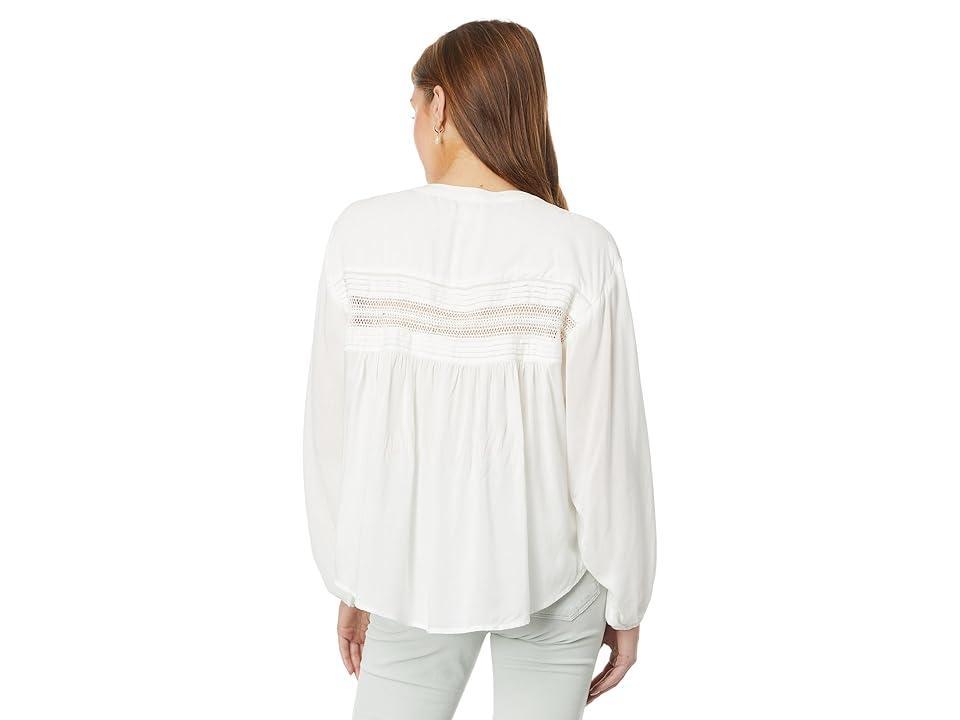 Lucky Brand Textured Pin Tuck Blouse (Whisper ) Women's Clothing Product Image