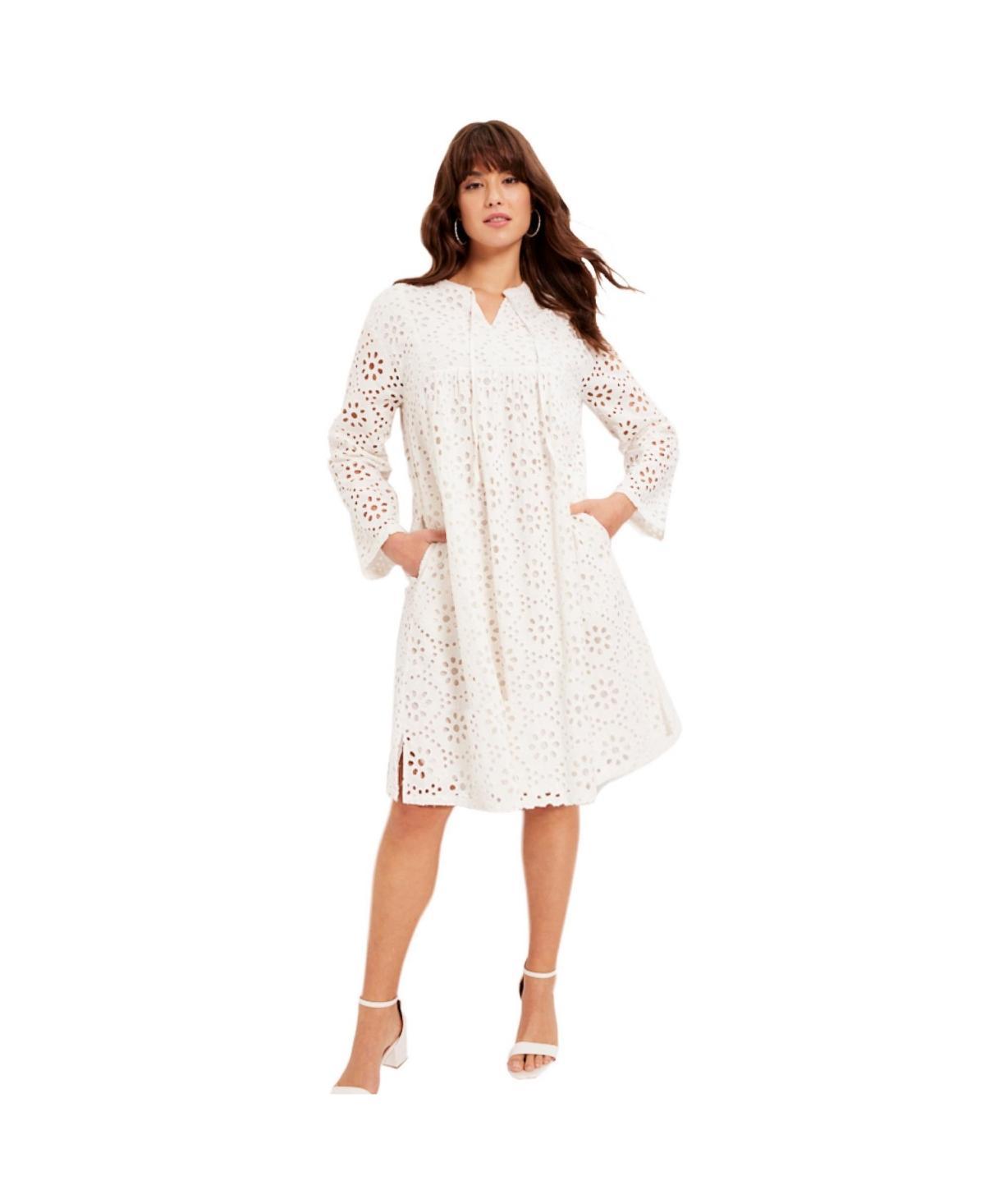 June + Vie Womens June + Vie Eyelet Boardwalk Shirtdress Product Image