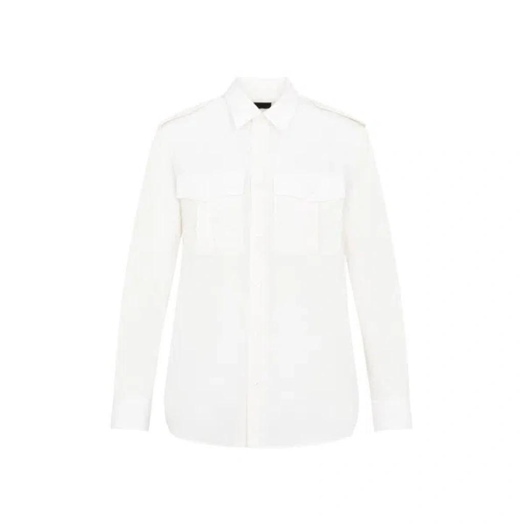 NILI LOTAN Jeanette Silk Shirt In White Product Image