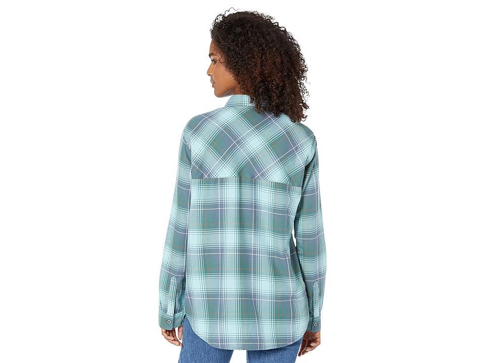 Royal Robbins Dream Trekker Relaxed Flannel Long Sleeve (Alpen Blue Rena Plaid) Women's Clothing Product Image