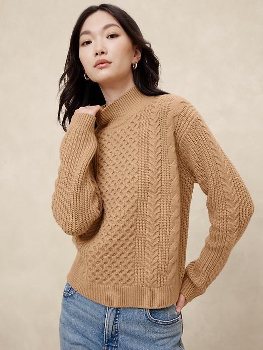 Cable Turtle-Neck Sweater Product Image