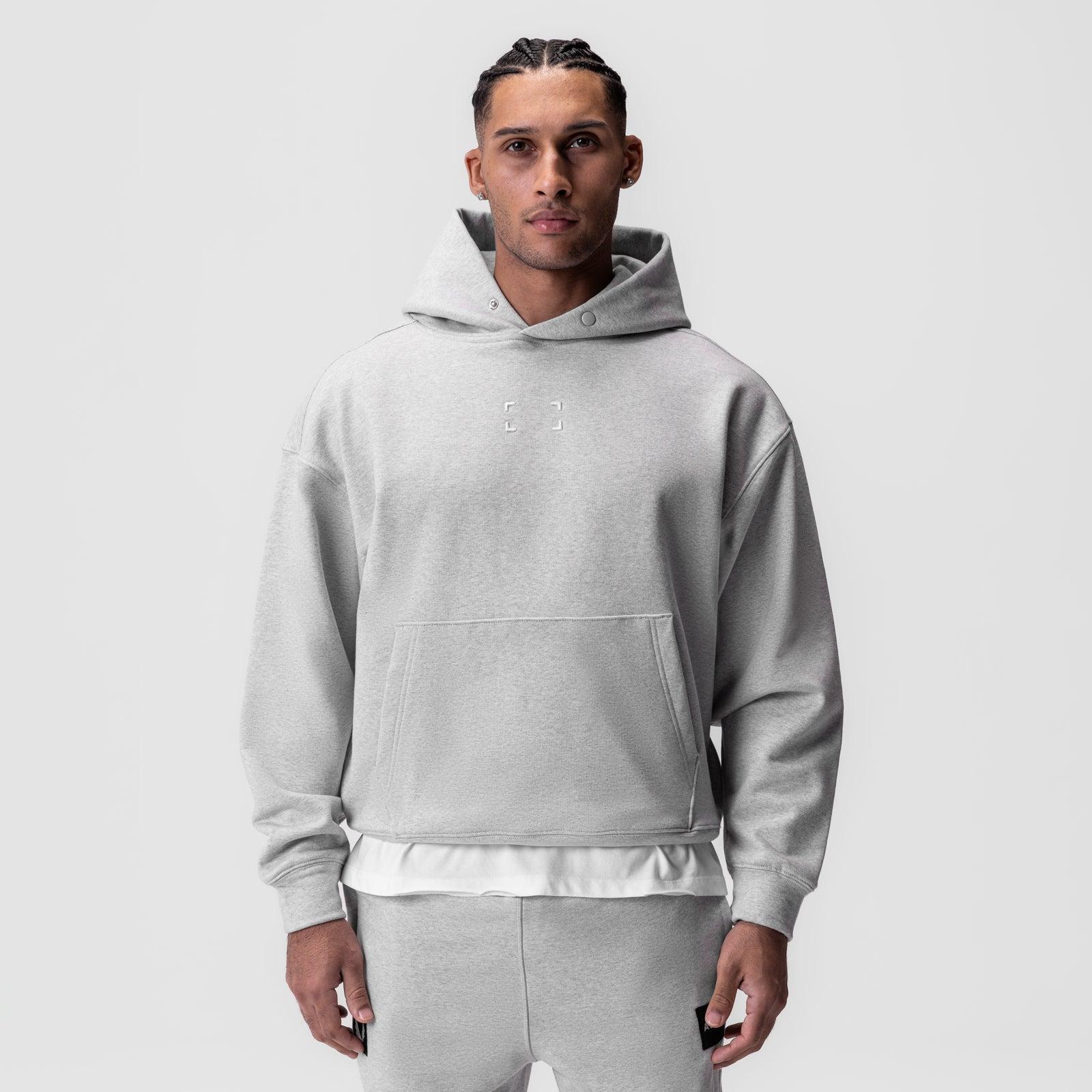 0648. Tech-Terry™ Hoodie - Heather Grey "Space Bracket" Product Image