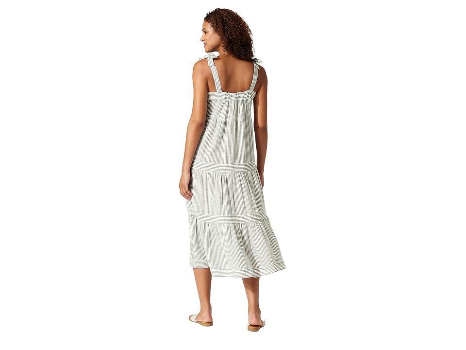 Tommy Bahama Shoreline Stampedripe Square Neck Dress (Tea Leaf) Women's Dress Product Image