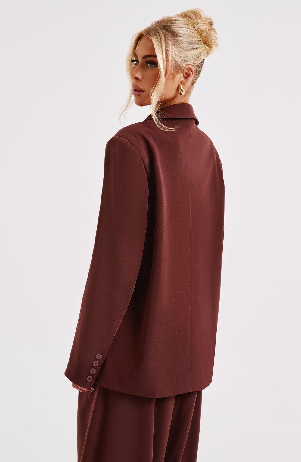 Noa Oversized Suit Jacket - Brown Product Image