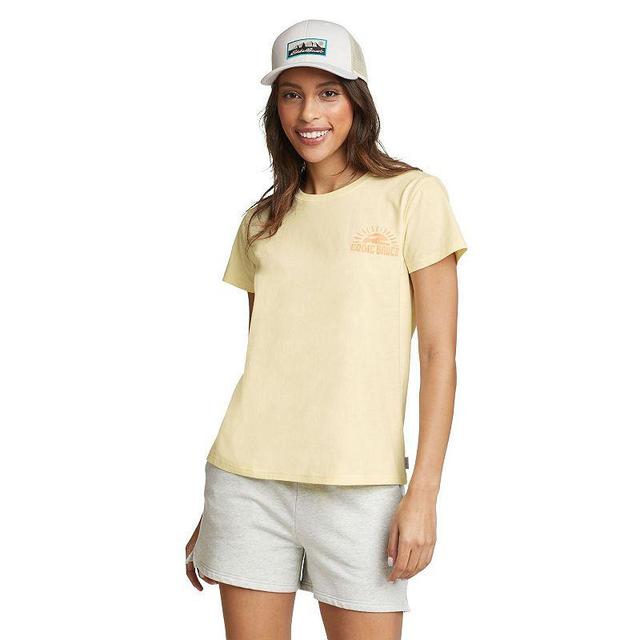 Womens Eddie Bauer Graphic Short Sleeve Tee Lt Yellow Product Image