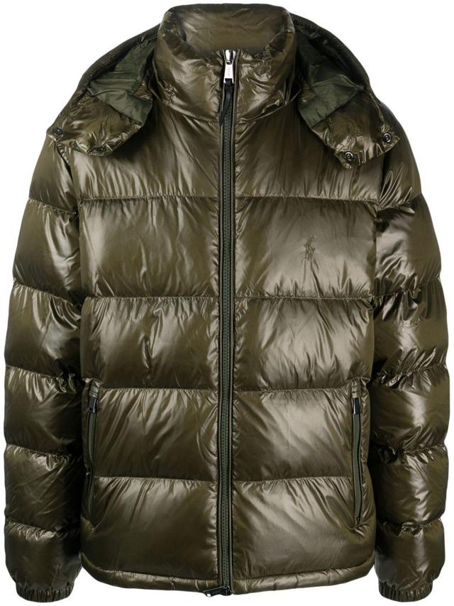 POLO RALPH LAUREN Polo Pony Hooded Padded Jacket In Green Product Image