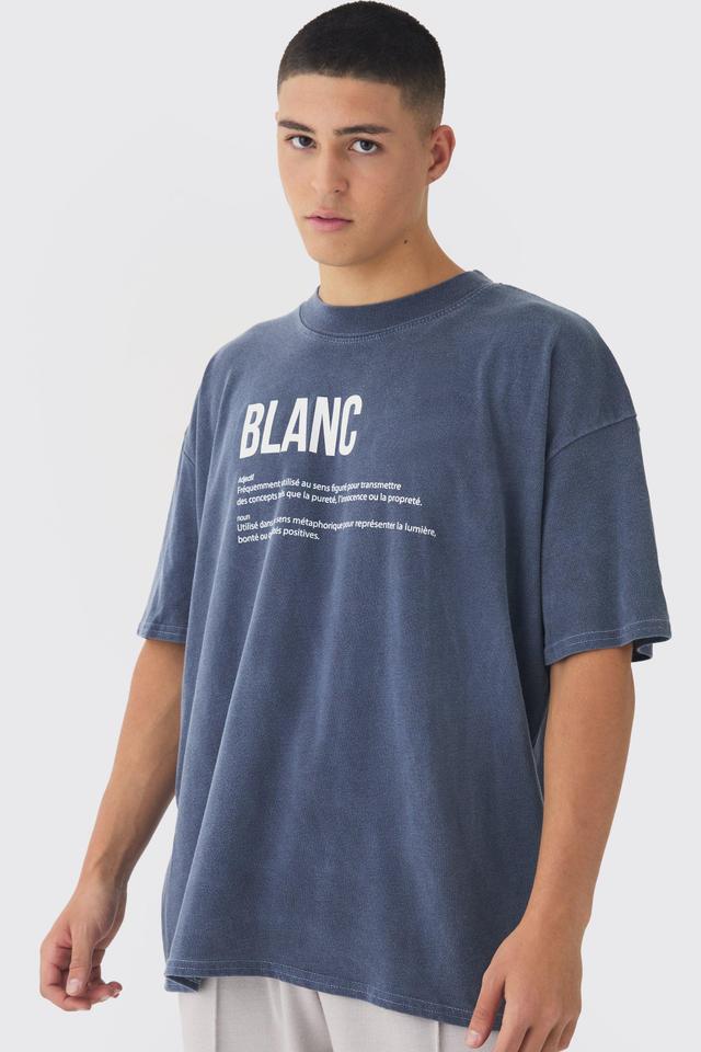 Oversized Blanc Washed 3D Graphic T-Shirt | boohooMAN USA Product Image