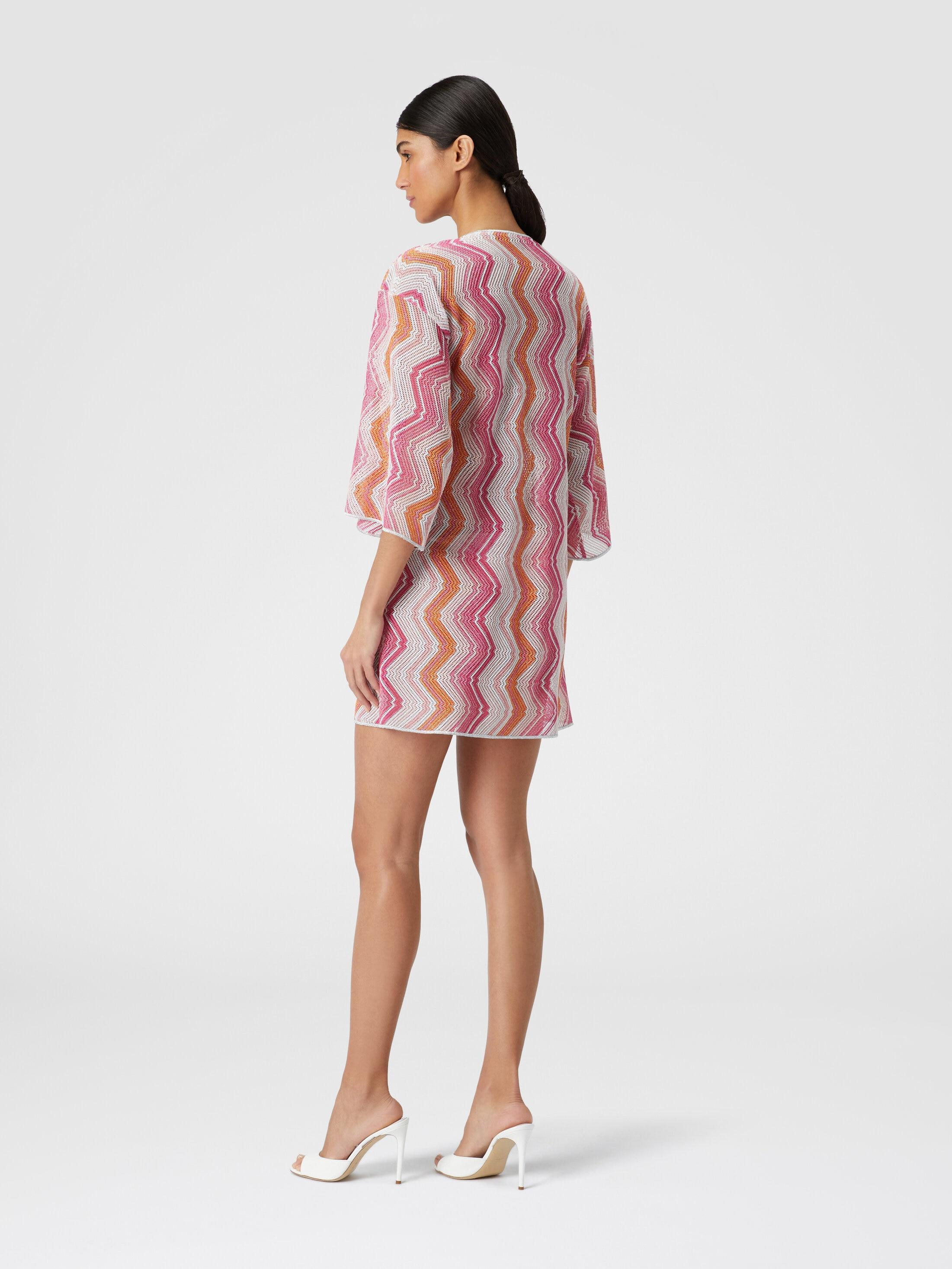 Short cover-up kaftan with braided lacing Product Image