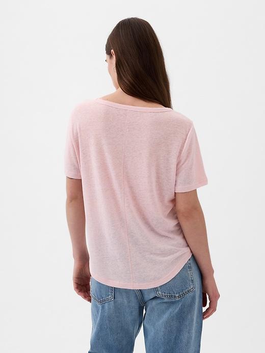 Linen-Blend T-Shirt Product Image