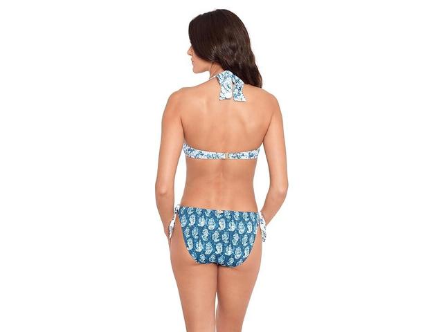 LAUREN Ralph Lauren Indigo Print Mix Tie Scoop Hipster (Multicolor) Women's Swimwear Product Image