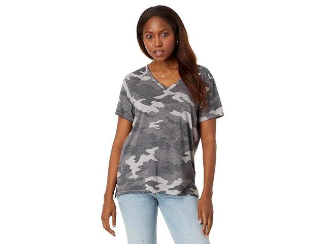 Lucky Brand Classic V-Neck Camouflage) Women's Clothing Product Image