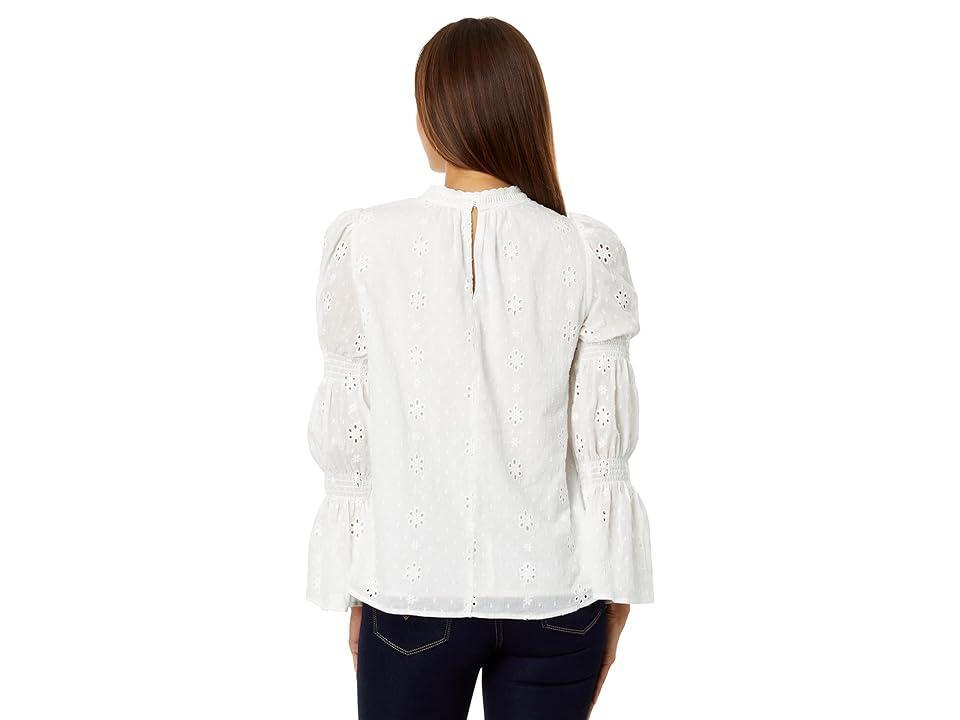 English Factory Eyelet Long Sleeve Cotton Top Product Image