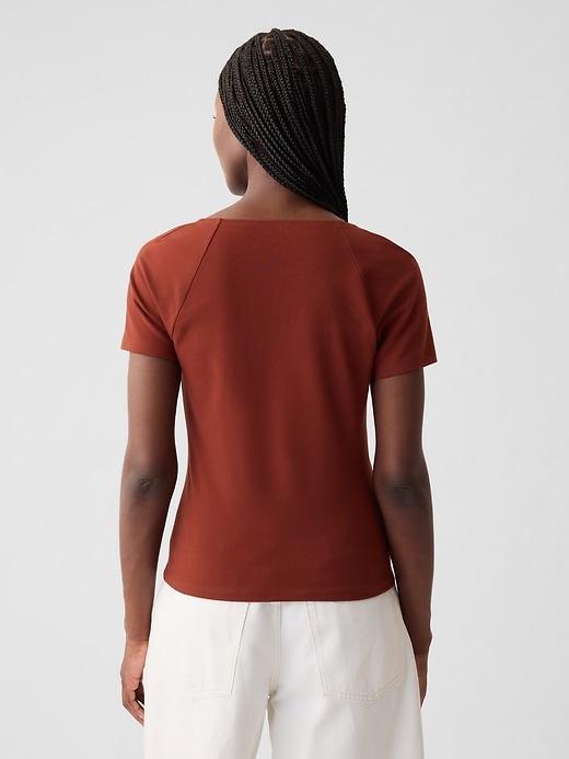 Compact Jersey Square-Neck Shirt Product Image