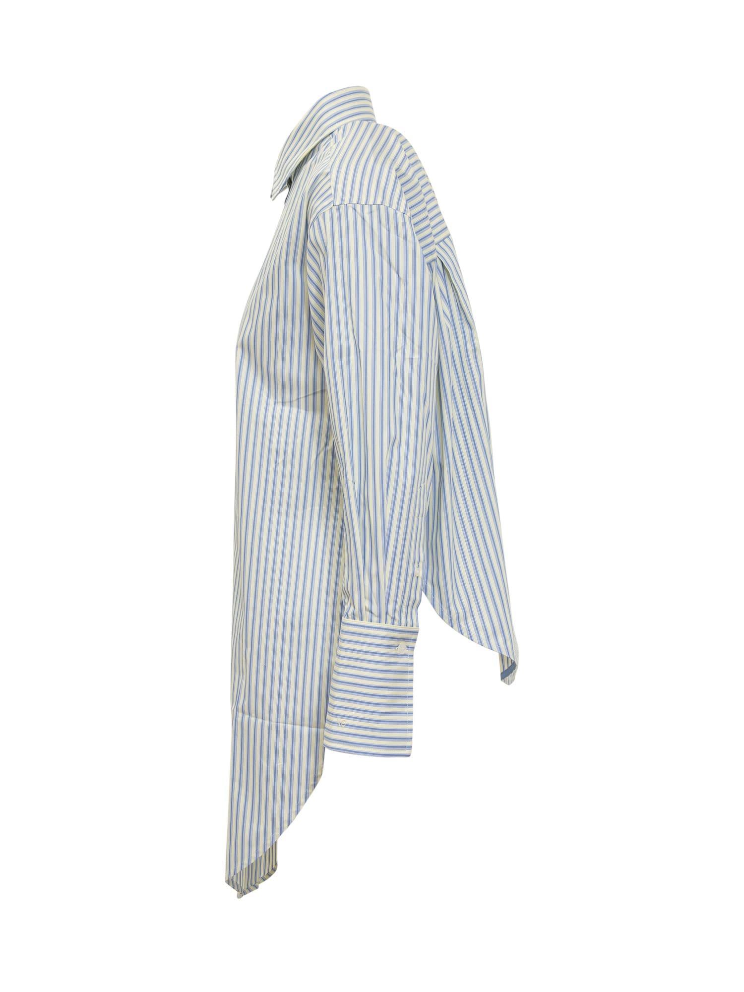 Wrap Shirt Dress In Blue Product Image