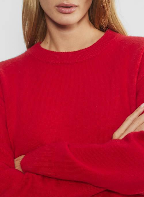 cashmere relaxed crew sweater Product Image