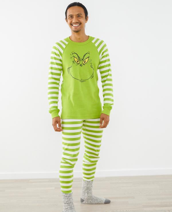 Dr. Seuss Grinch Long John Pajama Top, Grinch Mix It Up - Size Adult L by Hanna Andersson - Family Matching Pajamas Product Image