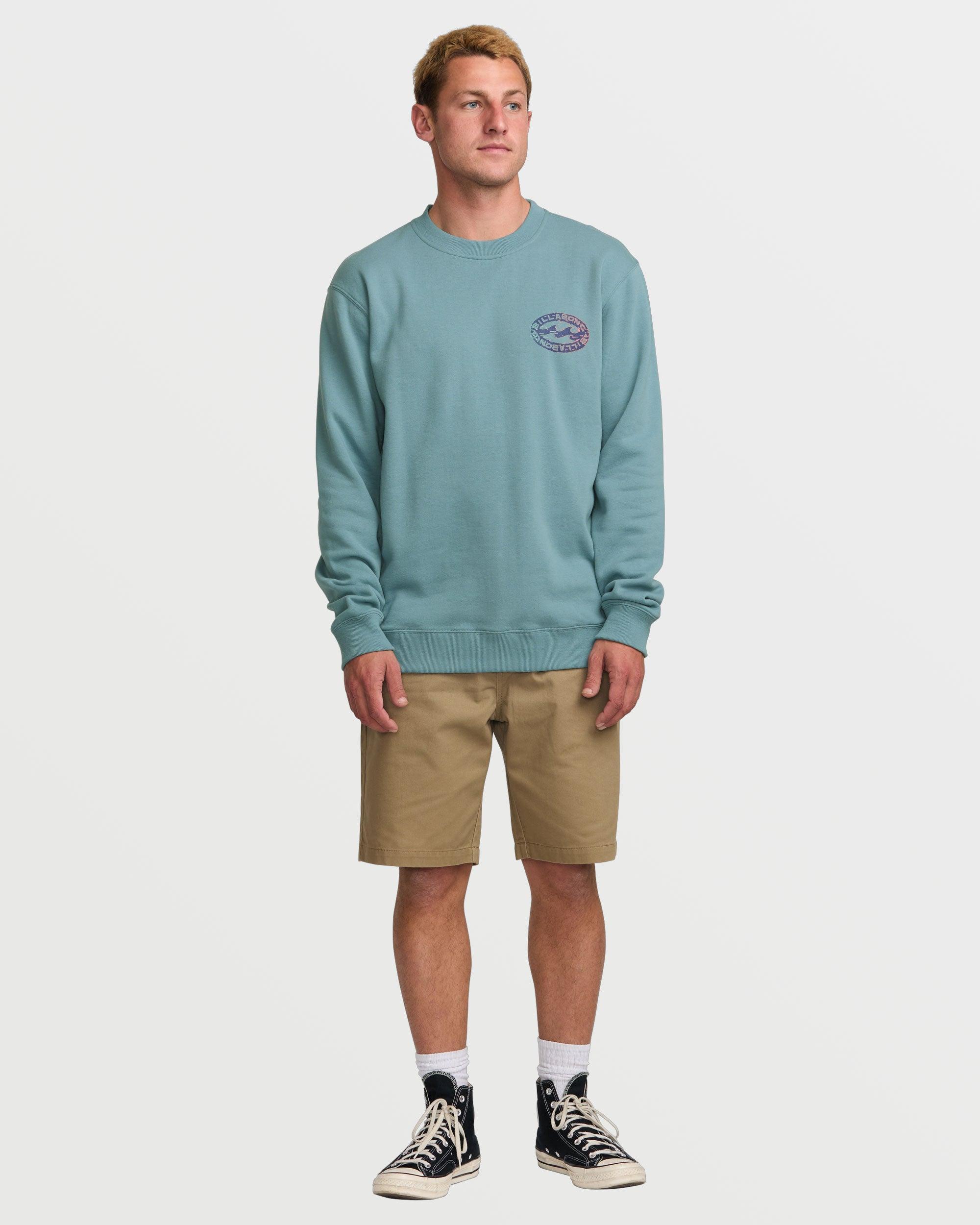 Short Sands Crew Sweatshirt - Washed Blue Male Product Image